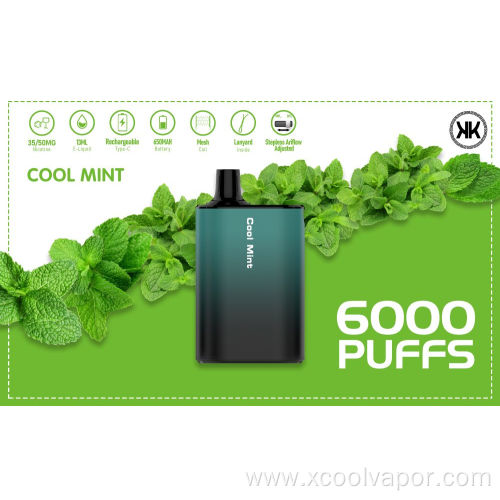 Factory Recharging 6000 puffs disposable vapors